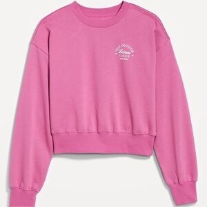 NWT OLD NAVY SoComfy Crop Sweatshirt Color Lotus Flower Size X-LARGE